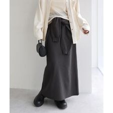 フェイク レイヤード ニット スカート