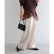 フェイクスエード イージー ワイド パンツ