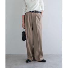 2タック スラックス ワイド パンツ
