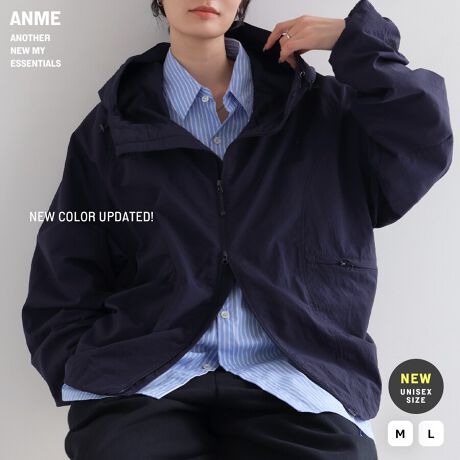 接触冷感 UVカット(UPF50＋) 撥水加工 ナイロン ジップ パーカー ANME 