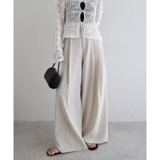 タック ワイドパンツ