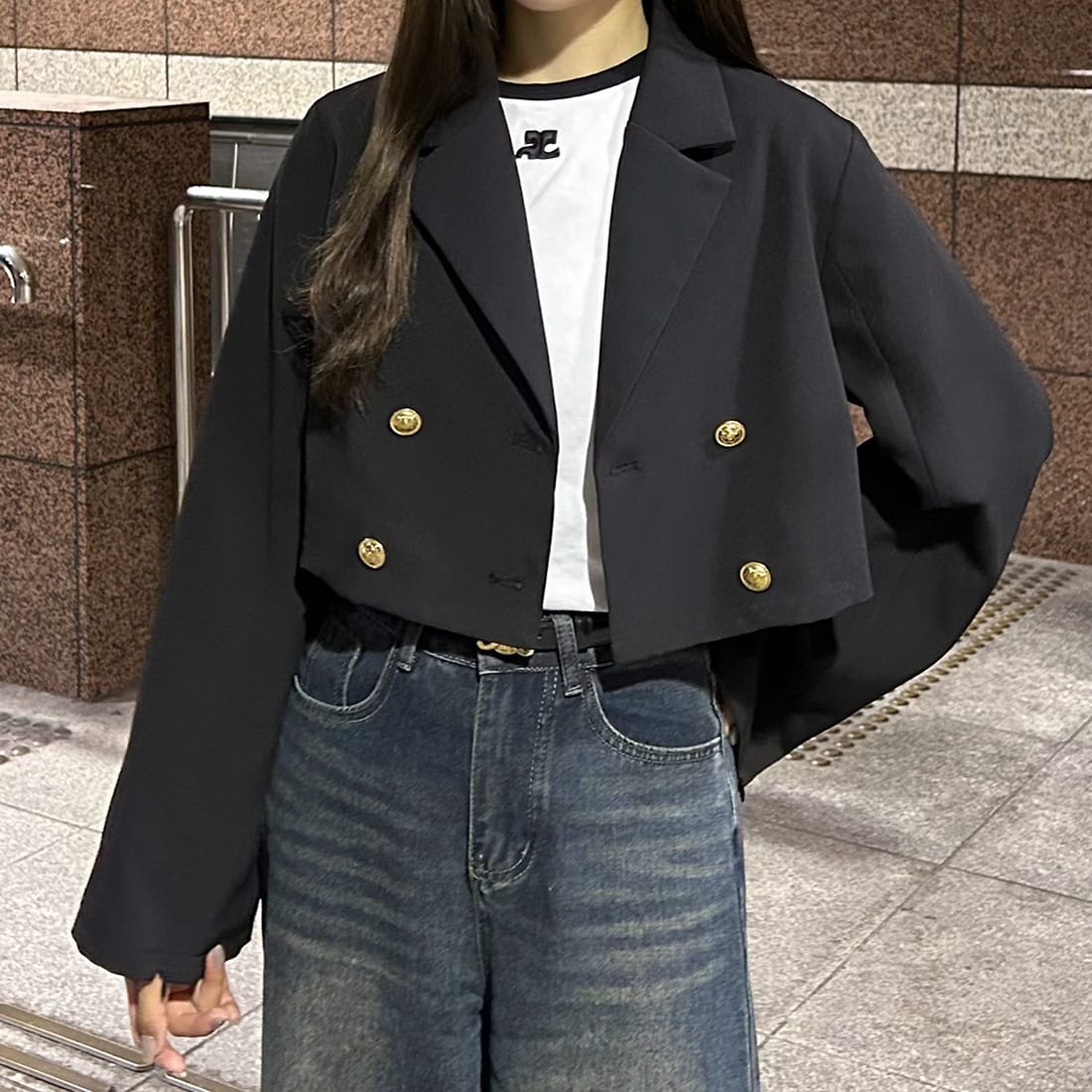美品【ミラオーウェン】ノーボタンウエストベルト バックスリット チェスターコート 美品【ミラオーウェン】ノーボタンウエストベルト バック