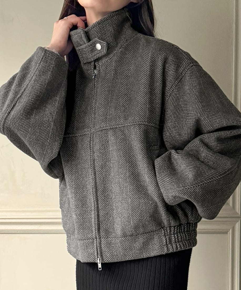 2wayスタンドカラーダブルジップショートブルゾン | ジュノア(JUNOAH