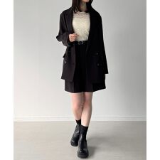 ジュノア(JUNOAH)のバックリボンテーラードジャケット＋ショートパンツSET