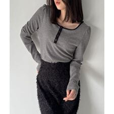 ジュノア(JUNOAH)の前後2way長袖パフスリーブカットソー