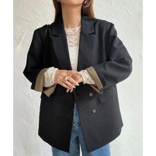 ジュノア(JUNOAH)のオーバーサイズツイードテーラードジャケット