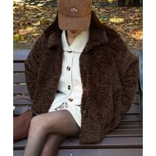 2wayカラープードルファーコート