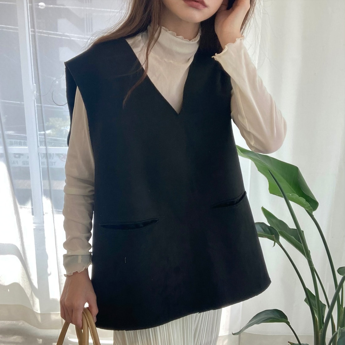 Y-3 ブラック ベスト フロントポケット付き Y-3 ブラック ベスト フロントポケット付き Y-3 ブラック ベスト