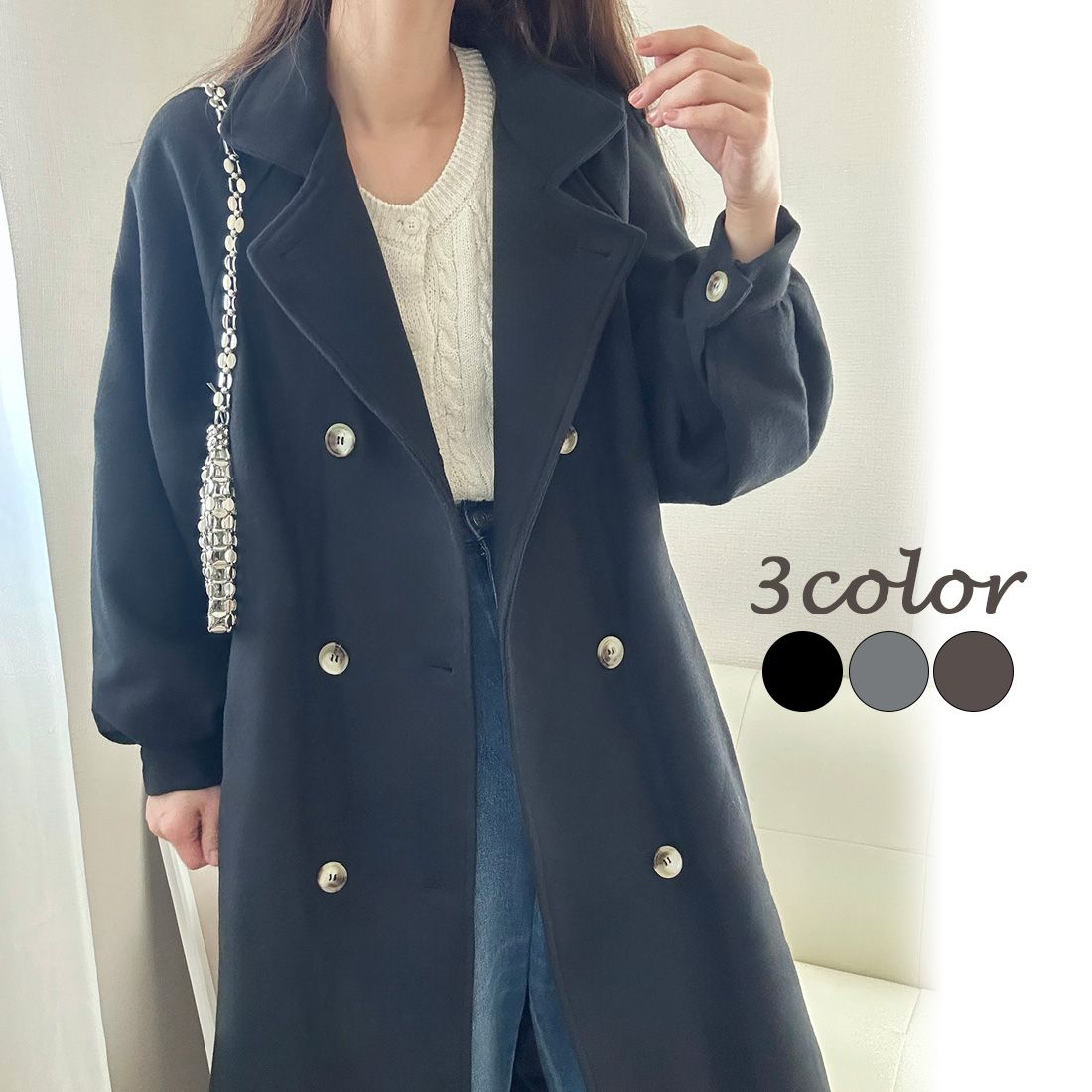 ダブルボタンロングコート | ラウアー(LAUIR) | マルイウェブチャネル