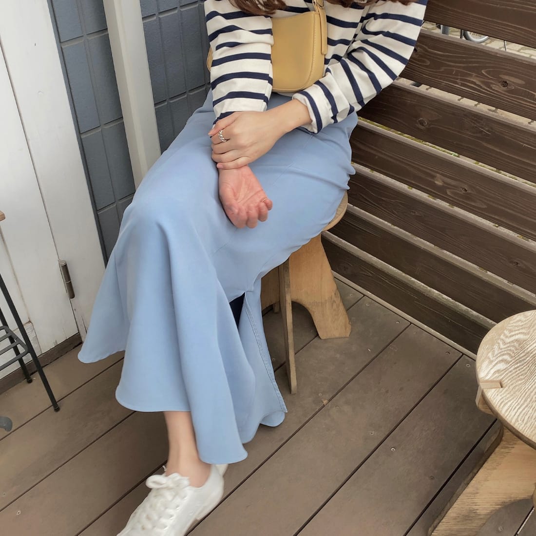 Blumarine スカート ネイビー ルーニィ LOUNIE ラメバスケットフリンジスカート （ネイビー