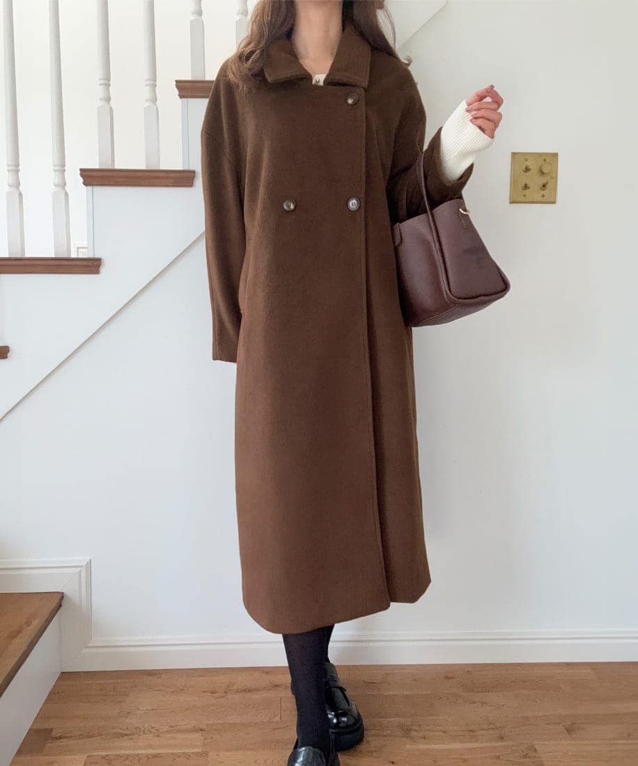 CENEA ウエストシェイプツイードロングコート | セネア(CENEA