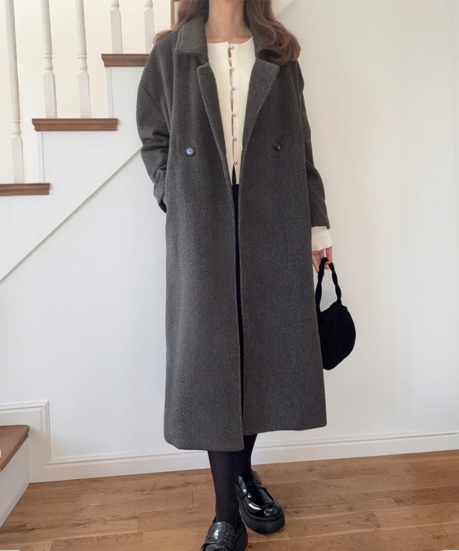 CENEA ウエストシェイプツイードロングコート | セネア(CENEA