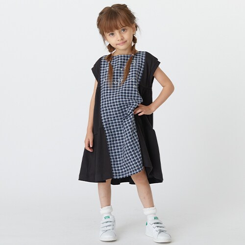 チェック切替ワンピース | ハッカキッズ&ベビー(hakka kids & baby