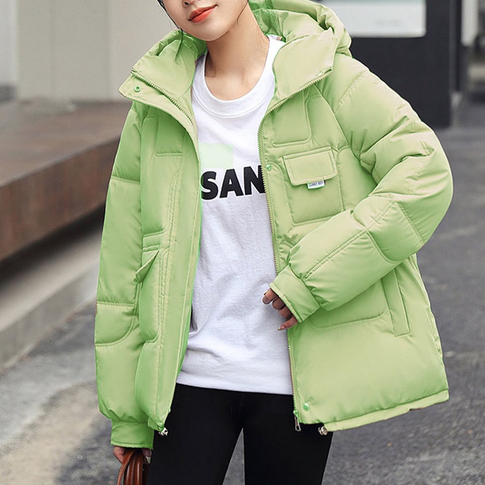 クレドソル ジャケット 緑 袖幅広 アウター クロップド丈 綿 羽織/M リバーシブルショートブルゾン [K777] | 神戸レタス(KOBE LETTUCE