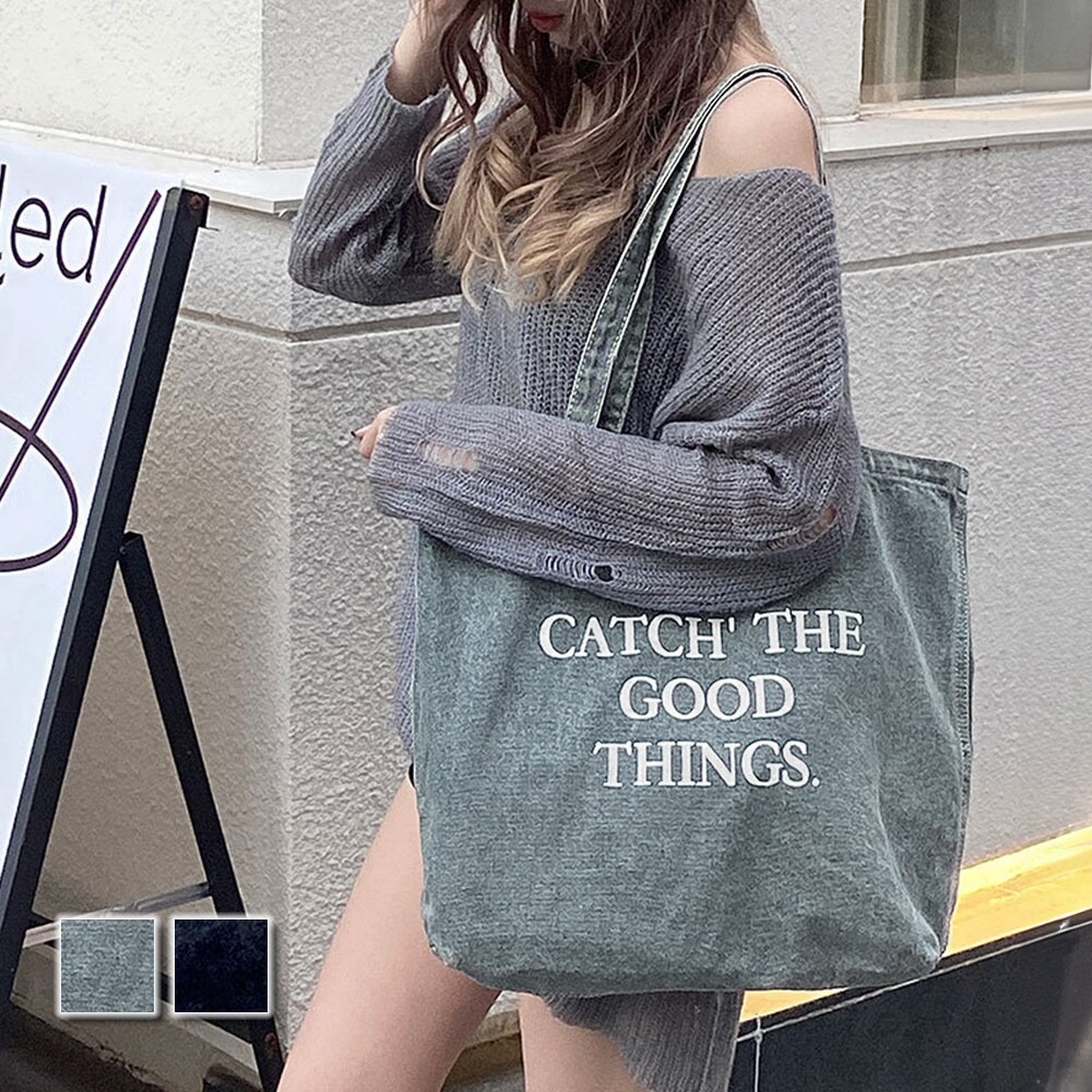 デニム風ロゴトートバッグ | アミュレット(Amulet) | マルイウェブチャネル