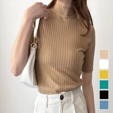 半袖リブニットソー | アミュレット(Amulet)
