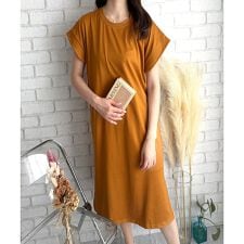 半袖ロングTシャツワンピース