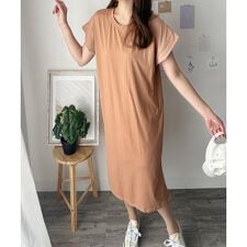 半袖ロングTシャツワンピース