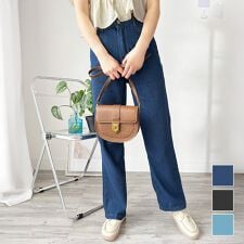 アミュレット(Amulet)のワイドストレートデニム風パンツ