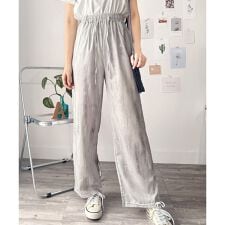 ニュアンス柄ストレートパンツ