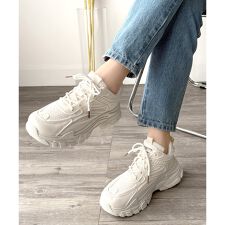 メッシュ切替厚底スニーカー