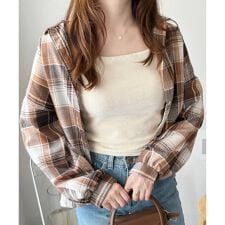 アミュレット(Amulet)のカジュアルチェック柄シャツ