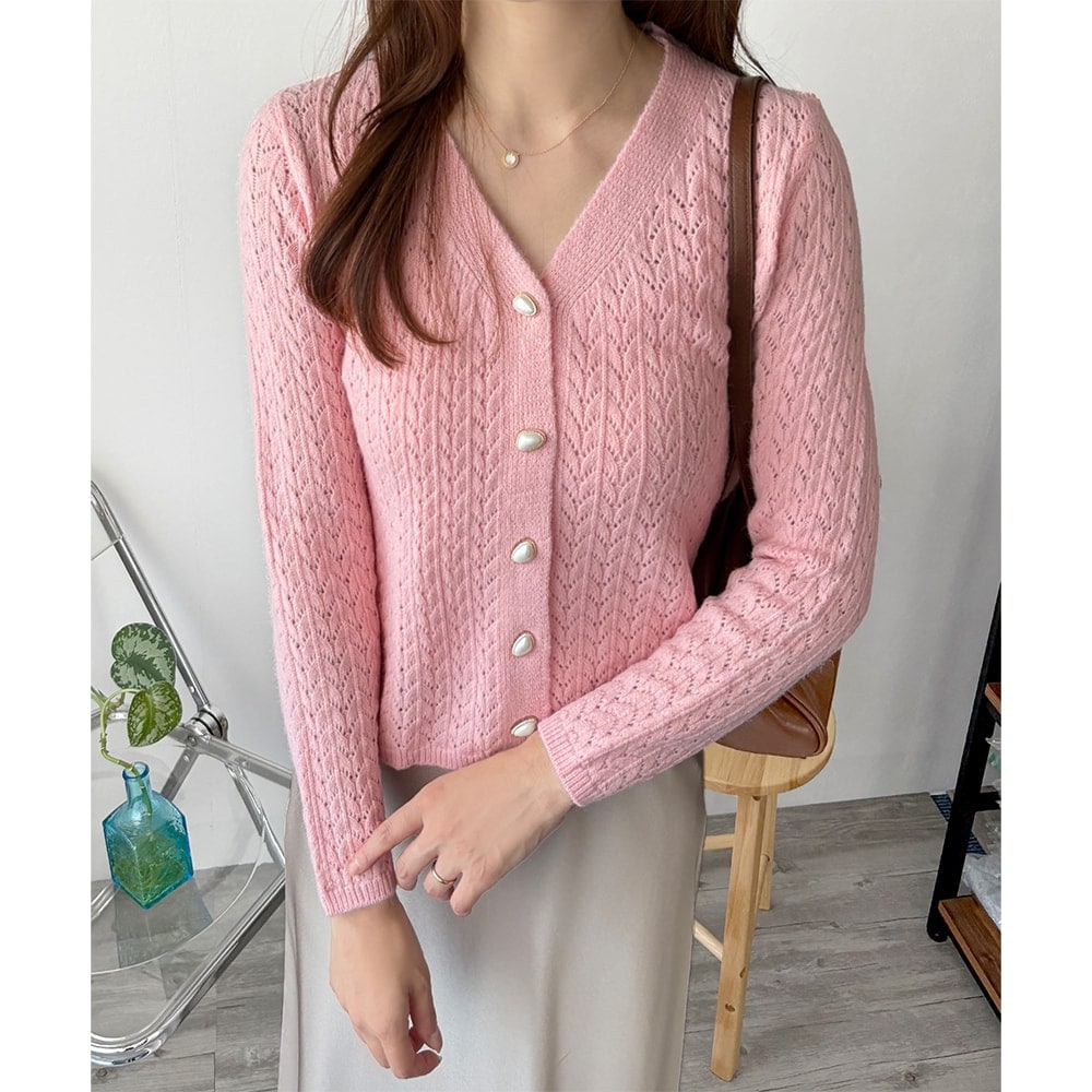 BLUMARINE 花柄　長袖　カーディガン　ピンク　フリル　シルクフリル BLUMARINE 花柄 長袖 カーディガン ピンク フリル シルクフリル