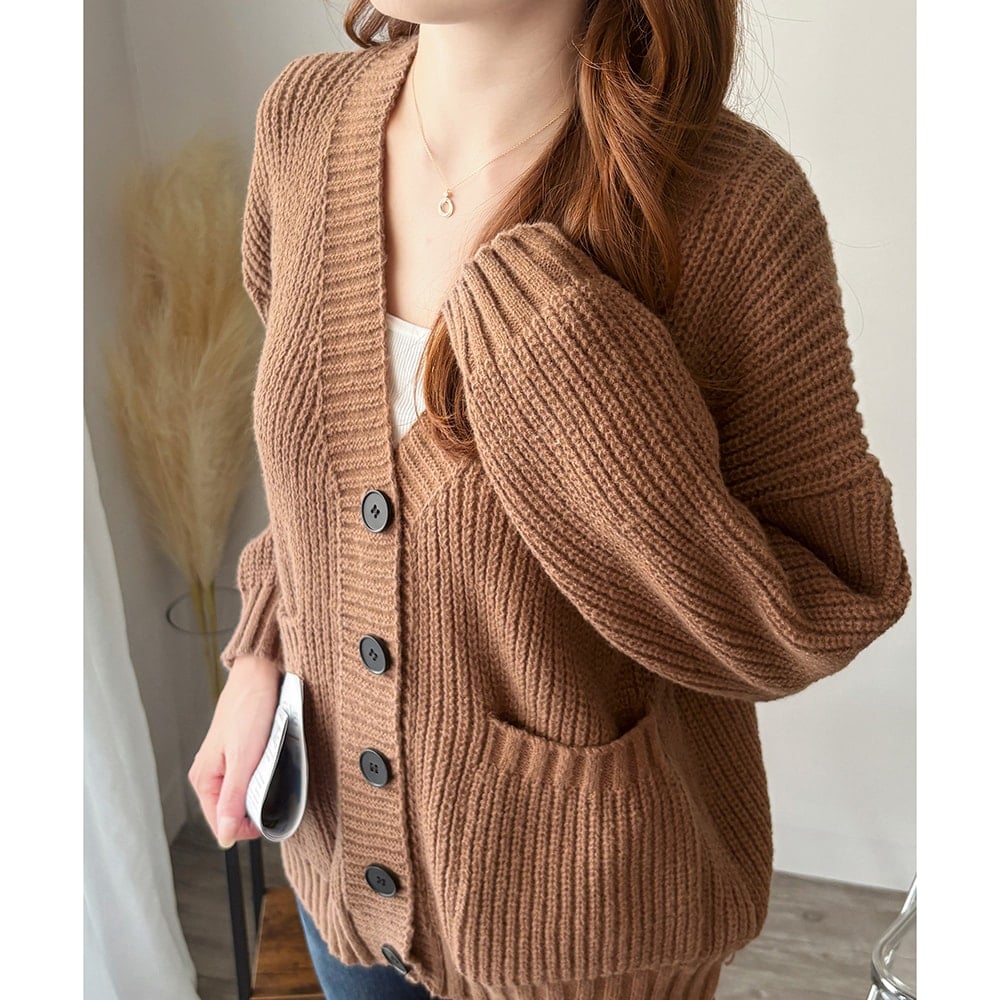 ざっくりポンチカーディガン [C5861] | 神戸レタス(KOBE LETTUCE