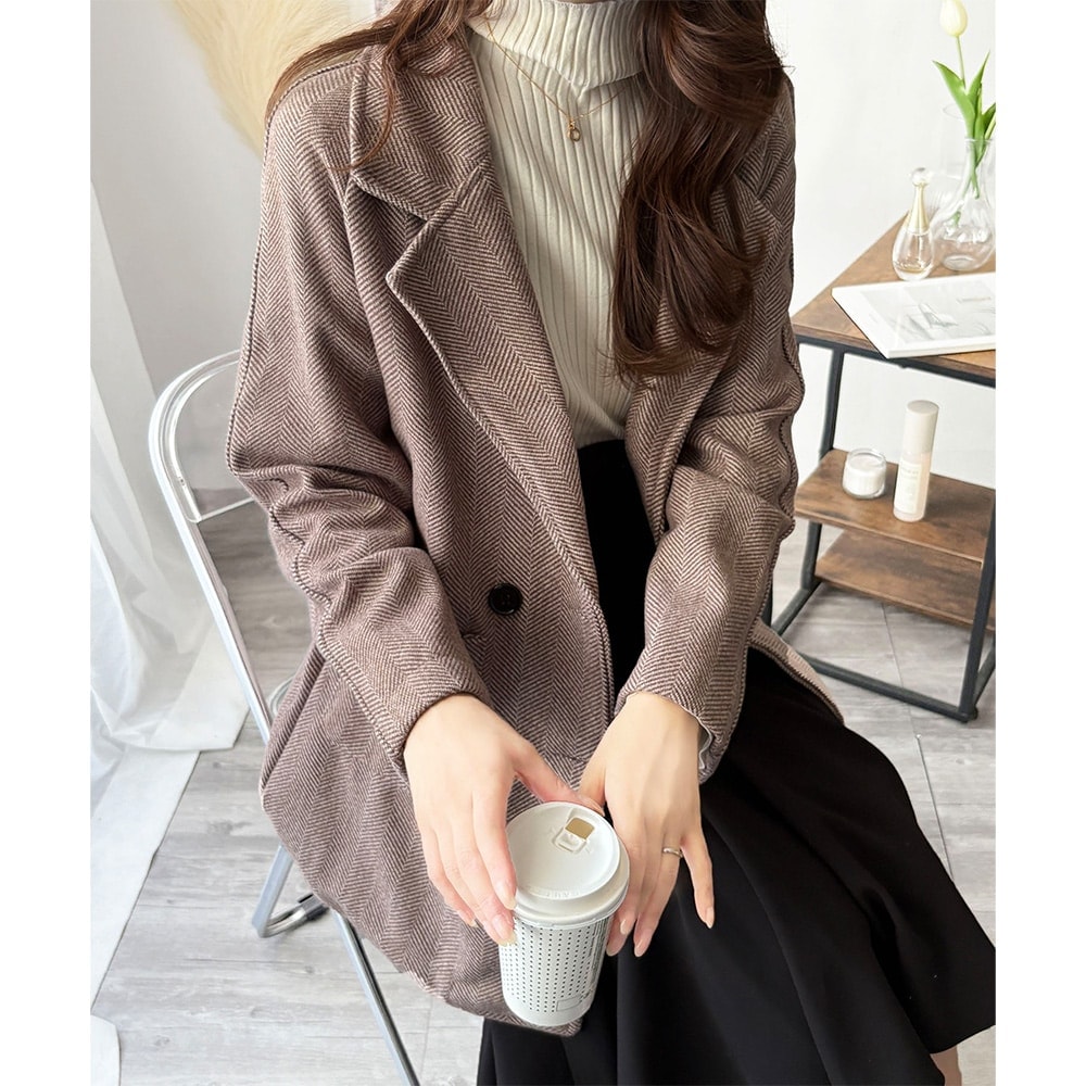 2025AW新作】トレンドを先取り♪こなれ感UP、ダブルボタンジャケット