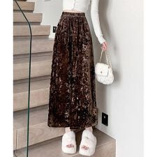 ベロア風ロングスカート