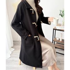 トグルボタンロング丈コート