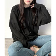 ソフトタッチフード付きパーカー