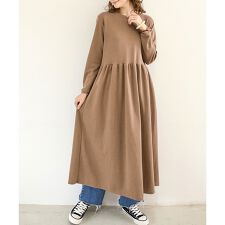 ウエスト切替ロングワンピース