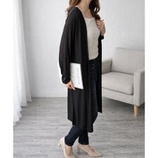 きれいめ薄手ロング丈カーディガン