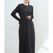 裏起毛ストレートロングワンピース