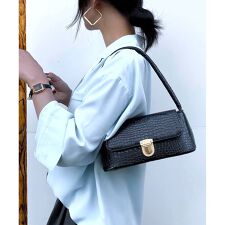 クロコ調ミニショルダーバッグ
