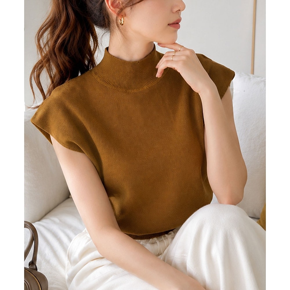 美品 2023AW マークアンドロナ Ever Luxe Knit ハイネック ハイネックフレンチスリーブニット | アミュレット(Amulet) | マルイ