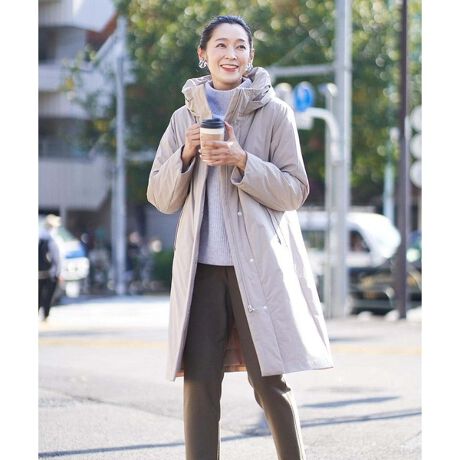 ステッチレスタフタロングダウンコート （ステッチレスロングダウン 