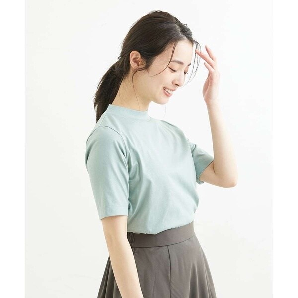 小さいサイズ】モックネックTシャツ/洗える | MK ミッシェルクラン(MK