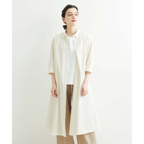 日本製]2WAYスリーブストライプシャツワンピース | ジョルジュ