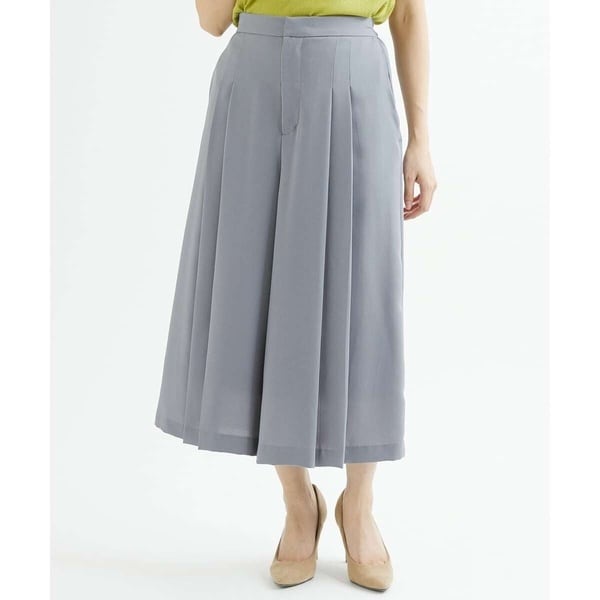 小さいサイズ】フロントプリーツガウチョパンンツ/洗える | MK