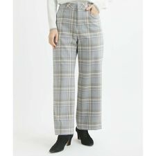 [日本製]両面起毛ストレッチワイドストレートパンツ