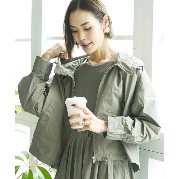 【値下げ】36 Spick and Span モッサステンカラーショートコート Spick & Span（スピックアンドスパン）の「W/Nyモッサステン