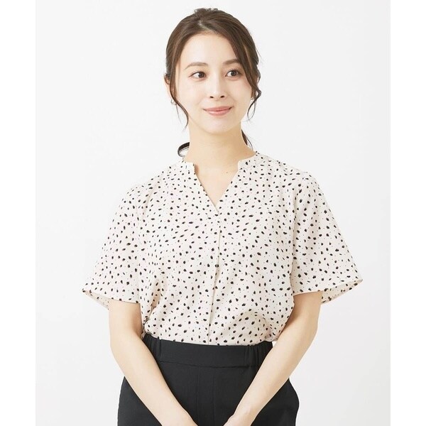 小さいサイズ】ピンストライプ柄シアーブラウス/洗える／MK ミッシェル