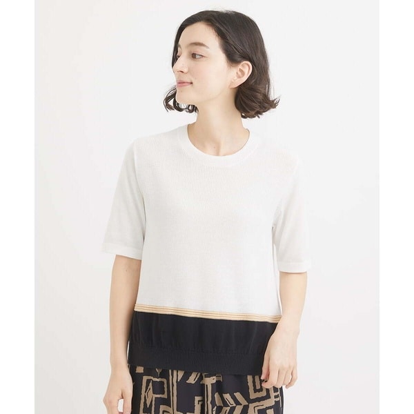 ジャンニ・ロ・ジュディチェ（GIANNI LO GIUDICE）/アゼ編み配色ニットプルオーバー アゼ編み配色ニットプルオーバー | ジャンニ・ロ・ジュディチェ(GIANNI