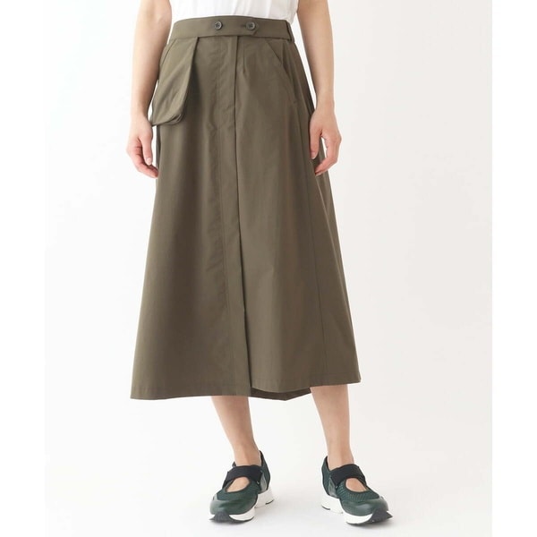 ヒロコビス（hirokobis）/【小さいサイズ】ラップ風Aラインストレッチスカート/2WAY/ポケット付きベルト/洗濯機で洗える 小さいサイズ】ラップ風Aラインストレッチスカート/2WAY/ポケット付き