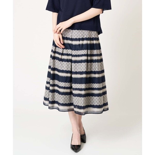 クリスチャンオジャール（christianaujard）/オリジナルラメボーダージャガードスカート オリジナルラメボーダージャガードスカート | クリスチャンオジャール