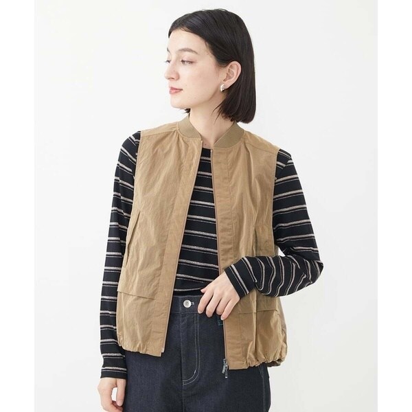 ES RECH / ジョルジュ・レッシュ [セットアップ対応]シャンブレージップアップベスト セットアップ対応]シャンブレージップアップベスト(ベスト・ジレ
