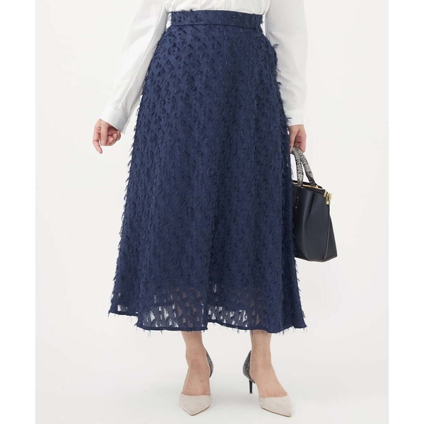 MK ミッシェルクラン（MK MICHEL  ）/【小さいサイズ】フリンジカットジャガードフレアスカート/洗える 小さいサイズ】フリンジカットジャガードフレアスカート/洗える | MK