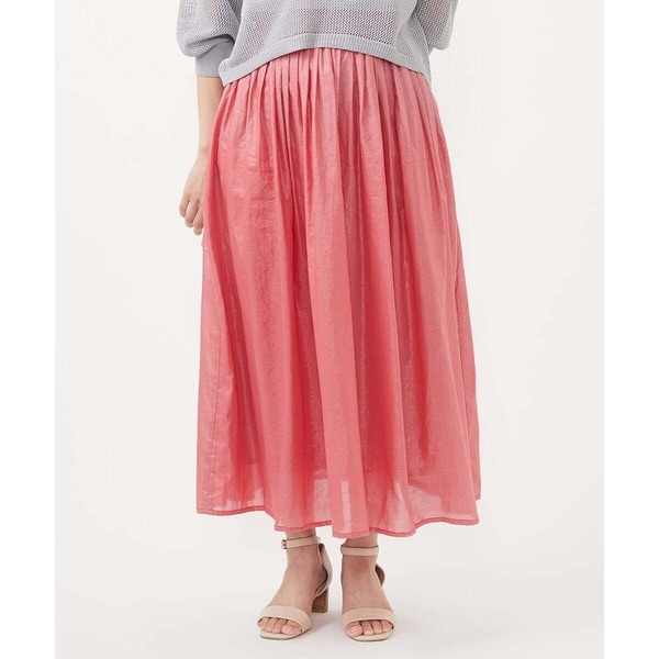 MK ミッシェルクラン] 小さいサイズ ギャザーフレアスカート/接触冷感